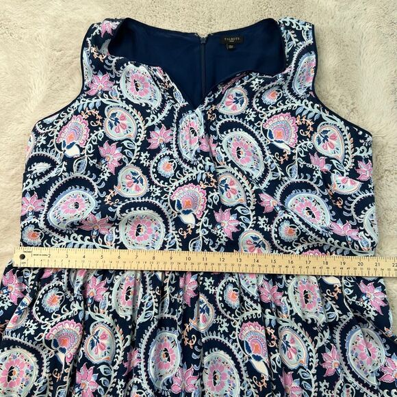 Talbots Womens Dress 14W Paisley Floral Maxi Dress Sleeveless Beach Boho Vneck - Picture 9 of 11